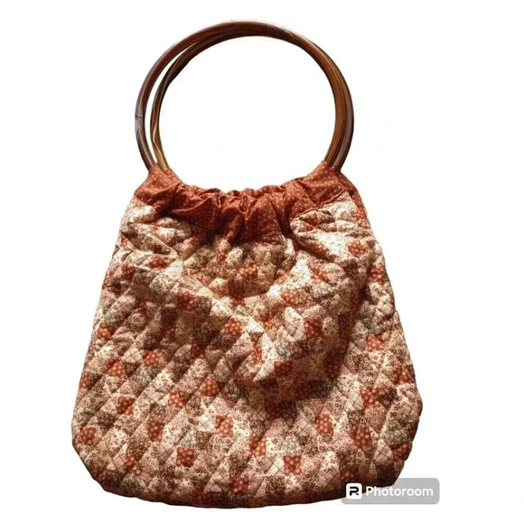 None Handbags - Retro Style Boho Bag Purse Cloth with O-Ring Handles Bohemian Hippie